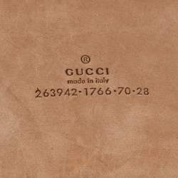 Pre Owned Gucci Brown Leather Embellished Tassel Waist Wide Belt 70CM