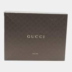 Pre Owned Gucci Green Fox Fur & Leather Trim Neck Collar