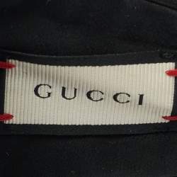 Pre Owned Gucci White Floral-Snake Print Silk Headband