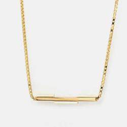 Pre Owned Gucci Link To Love Necklace Pink Gold 18K No Stone Pendant Necklace Pink Gold