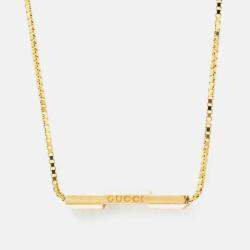 Pre Owned Gucci Link To Love Necklace Pink Gold 18K No Stone Pendant Necklace Pink Gold