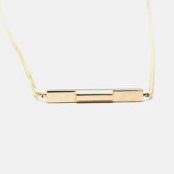 Pre Owned Gucci Link To Love Necklace Pink Gold 18K No Stone Pendant Necklace Pink Gold