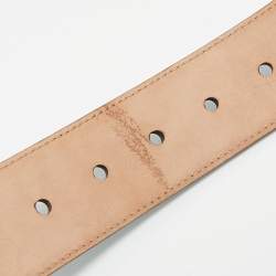 Pre Owned Gucci Teal Green Microguccissima Leather Buckle Belt 80CM