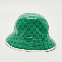 Pre Owned Gucci x Adidas Green GG Coated Canvas Bucket L