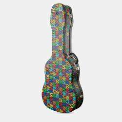 Pre Owned Gucci GG Supreme Psychedelic Guitar Case