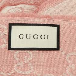 Pre Owned وشاح غوتشي صوف وحرير جي جي جاكار خوخي