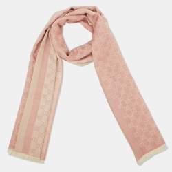 Pre Owned وشاح غوتشي صوف وحرير جي جي جاكار خوخي