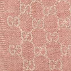 Pre Owned وشاح غوتشي صوف وحرير جي جي جاكار خوخي