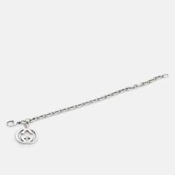 Pre Owned سوار غوتشي فضة استرليني ساحر G المتشابك