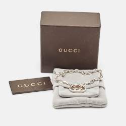 Pre Owned سوار غوتشي فضة استرليني ساحر G المتشابك