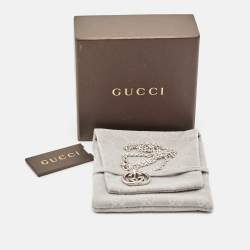 Pre Owned Gucci Interlocking G Sterling Silver Necklace