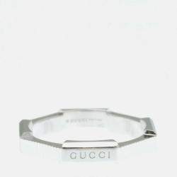 Pre Owned Gucci Link To Love 18K White Gold Band Ring EU 60
