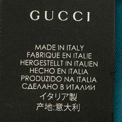 Pre Owned Gucci Multicolor/Blue Floral GG Supreme Print Silk Square Scarf