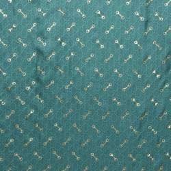 Pre Owned Gucci Green Horse-bit GG Supreme Print Silk Square Scarf 