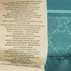 Pre Owned Gucci Green Horse-bit GG Supreme Print Silk Square Scarf 