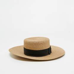 Pre Owned Gucci Gold Lame Papier Hat M/57 cm