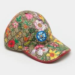 Pre Owned Gucci Multicolor GG Supreme Canvas Floral Print Baseball Cap XS