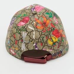 Pre Owned Gucci Multicolor GG Supreme Canvas Floral Print Baseball Cap XS
