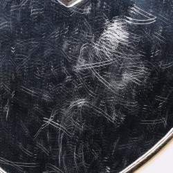 Pre Owned Gucci Gold Guccissima Leather Heart Hand Mirror