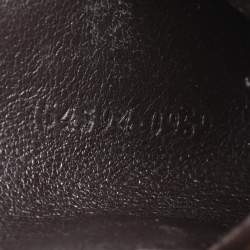 Pre Owned Gucci Gold Guccissima Leather Heart Hand Mirror