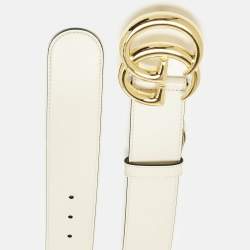 Pre Owned حزام غوتشي جلد وردي باهت بإبزيم جي مارمونت 70 سم