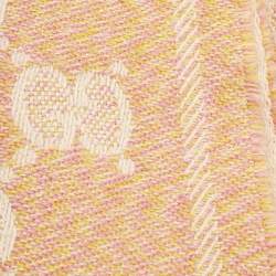 Pre Owned Gucci Orange Wool So Lady Moul Nest Scarf