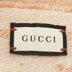 Pre Owned Gucci Orange Wool So Lady Moul Nest Scarf
