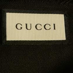 مملوكة مسبقًا وشاح غوتشي حرير جكار أسود GG