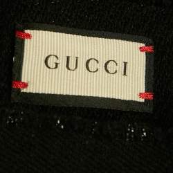 مملوكة مسبقًا شال غوتشي حرير وصوف جاكار بيج جاي جاي