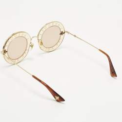 مملوكة مسبقًا نظارة شمسية غوتشي مستديرة GG0113S صفراء/وردية L'aveugle Par Amour