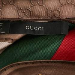 Pre Owned Gucci Multicolor GG Print Silk Square Scarf