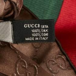 Pre Owned Gucci Multicolor GG Print Silk Square Scarf