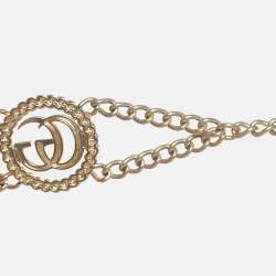 Pre Owned Gucci GG Gold Tone Chain Belt