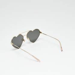 Pre Owned Gucci Black/Gold Tone GG1283S Heart Aviator Sunglasses