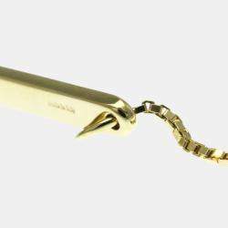 Pre Owned Gucci Lariat Yellow Gold 18K No Stone Necklace Gold