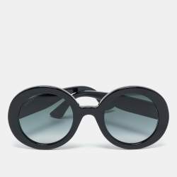 Pre Owned Gucci Black Gradient GG0319S Frame Round Sunglasses