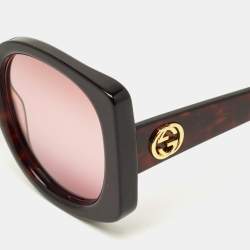 مملوكة مسبقًا Gucci Brown GG1257S Oversized Sunglasses
