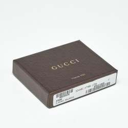 Pre Owned Gucci Beige Leather Interlocking G Keychain