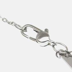 Pre Owned Gucci Icon Amor Diamond White Gold 18K Diamond Pendant Necklace Silver