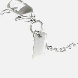 Pre Owned Gucci Icon Amor Diamond White Gold 18K Diamond Pendant Necklace Silver