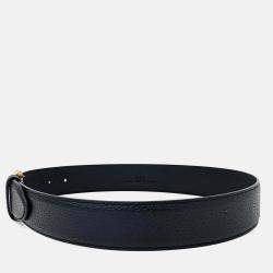 Pre Owned Gucci Black Leather Belt