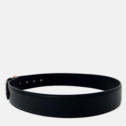 Pre Owned Gucci Black Leather Belt