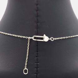 Pre Owned Gucci Silver Heart Chain Necklace