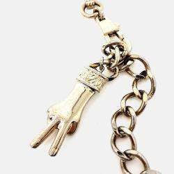 Pre Owned Gucci Gold Tone Horsebit Chain Belt