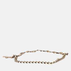 Pre Owned Gucci Gold Tone Horsebit Chain Belt