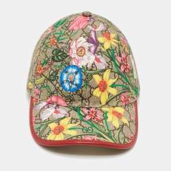 Pre Owned Gucci Multicolor Blooms GG Supreme Canvas Baseball Cap XS/55 cm