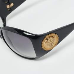 Pre Owned Gucci Black Gradient GG3027/S Crest Oversized Sunglasses