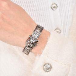 مملوكة مسبقًا Gucci Stainless Steel 'Le MarchÃ© Des Merveilles' Secret Bracelet Watch