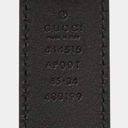 مملوكة مسبقًا Gucci GG Marmont Belt 85 Black Leather