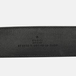 Pre Owned حزام غوتشي إبزيم 95 سم جلد أسود